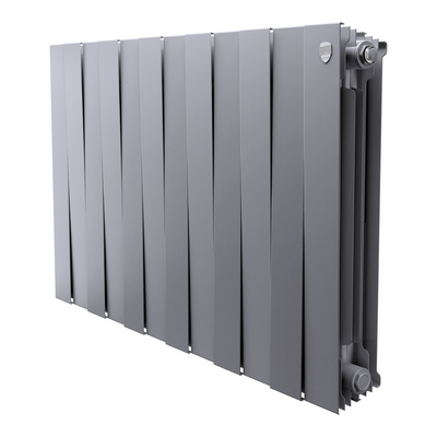 Радиаторы Royal Thermo PianoForte 500 Silver Satin биметаллические, серебристые боковое подключение