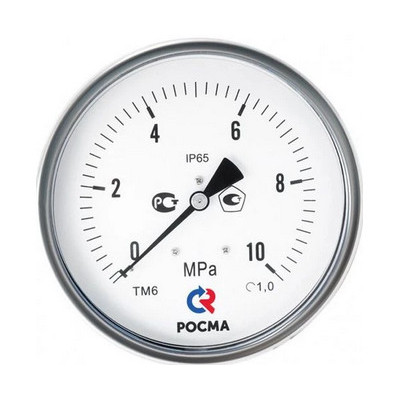 Манометр виброустойчивый эксцентрический Росма ТМ (серия 21) M20x1,5 ДК150мм, класс точности 1.0, под ГЗ, коррозионностойкий