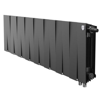 Радиаторы Royal Thermo PianoForte 300 Noir Sable VDR биметаллические, чёрные нижнее правое подключение