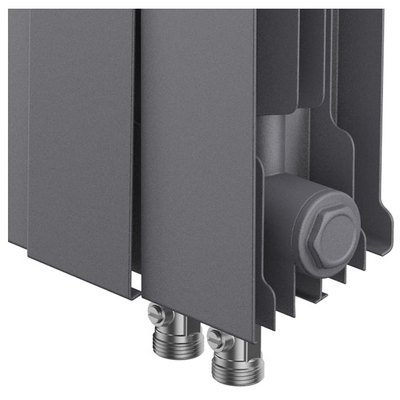 Радиаторы Royal Thermo PianoForte 300 Silver Satin VDR биметаллические, серебристые нижнее правое подключение