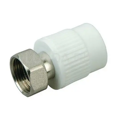 Переходник полипропиленовый с НАКИДНОЙ ГАЙКОЙ Ø20х1/2" (белый) Pro Aqua PA29008