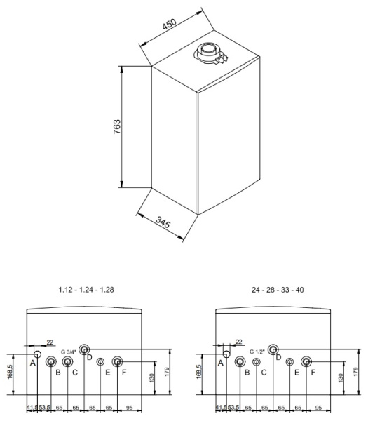 Котёл газовый конденсационный Baxi Luna Duo-tec E 40 кВт A7720028