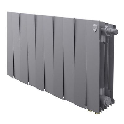 Радиаторы Royal Thermo PianoForte 300 Silver Satin VDR80 биметаллические, серебристые нижнее правое подключение