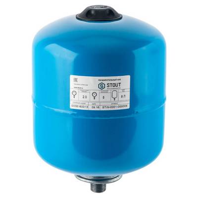 Бак расширительный для ГВС 8 л синий Stout STW-0001-000008