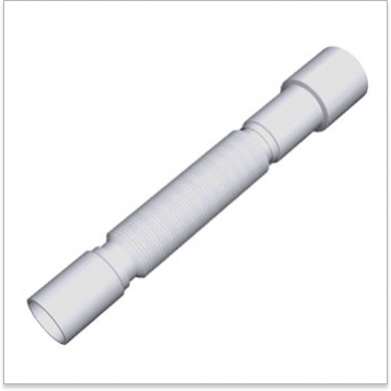 Гофра для сифона 40х40/50 L=351-761 мм без гайки АНИ пласт К406
