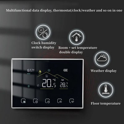 Термостат Beca BHT-8000-VA GBC RF + WiFi "16 А" (Black) «Большой Мастер»