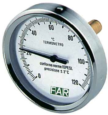 Термометр аксиальный (0-120 °С) 3/8" Ø40 мм FAR FA 2650
