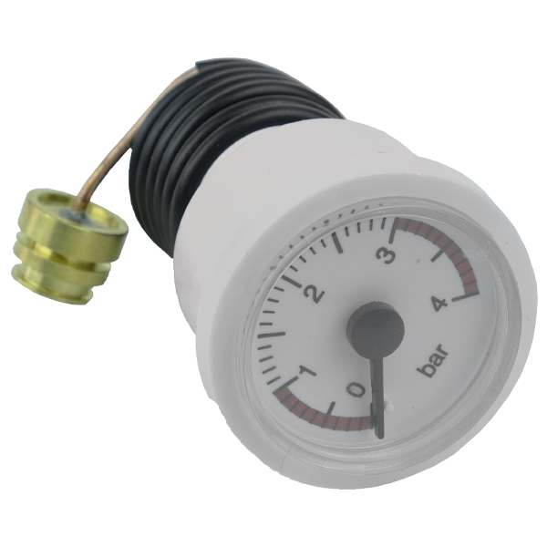 Манометр 0-4 бар Ø40 мм для котлов Viessmann Vitopend 100-W (7856839, 7834985, 7828644), CPG37-N-WH-3-600mm
