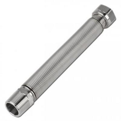Подводка для воды растягивающаяся 1/2" гайка-штуцер сталь нержавеющая Tim