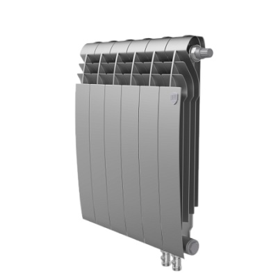 Радиаторы Royal Thermo BiLiner 500 Silver Satin VR80 биметаллические, серебристые нижнее правое подключение