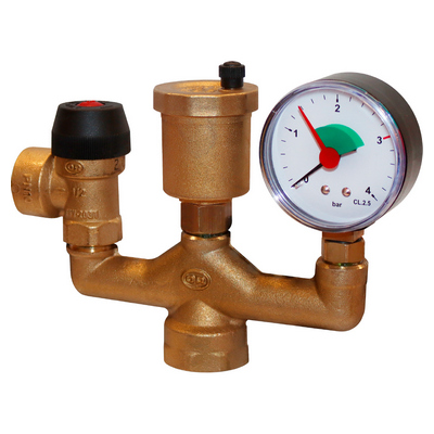 Группа безопасности котла ВР 1" 3 бар до 50 кВт Stout SVS-0040-015025