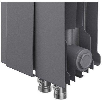 Радиаторы Royal Thermo PianoForte 500 Silver Satin VDR биметаллические, серебристые нижнее правое подключение