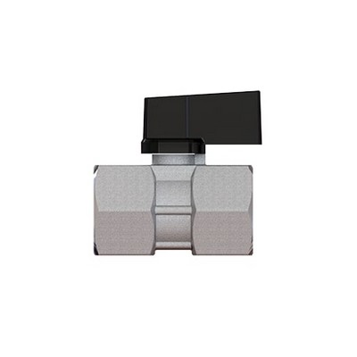 Кран шаровой латунный вн-вн резьба 1/2" ручка-флажок, никель Elsen Mini EV92.1212