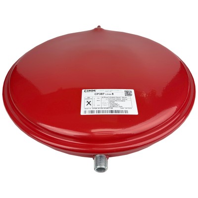 Расширительный бак Cimm 8 л 1/2" для котлов Bosch, Buderus, Junkers, круглый красный (87154071540, 8715407154), CMM02