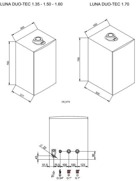 Котёл газовый конденсационный Baxi Luna Duo-tec MP 1.70 7104052--