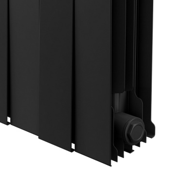 Радиатор отопления Royal Thermo PianoForte 200 Noir Sable (Чёрный) 10 секций биметаллический боковое подключение НС-1346001