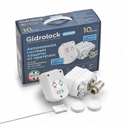 Система контроля протечки воды Gidrolock Winner Radio Bugatti 1/2" 31204021