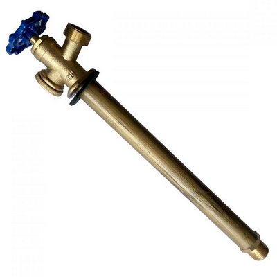 Кран незамерзающий НАРУЖНАЯ резьба НР 1/2"х3/4" L=250 мм Апогей 510001