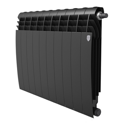 Радиаторы Royal Thermo BiLiner 500 Noir Sable биметаллические, чёрные боковое подключение