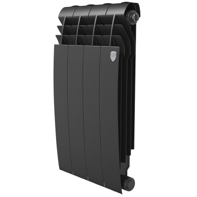 Радиаторы Royal Thermo BiLiner 500 Noir Sable биметаллические, чёрные боковое подключение