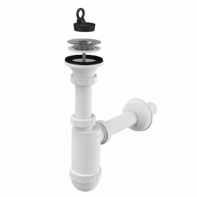 Сифон для раковины Alcaplast Ø32 с нержавеющей peшeткой Ø63 A411
