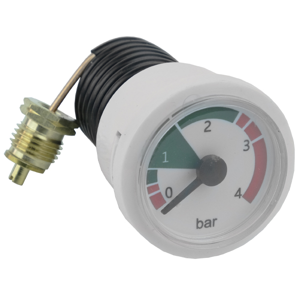 Манометр 0-4 бар Ø28 мм для котлов Baxi (9951650, 200025384, 99516511P), CPG37-J-W-6-600mm