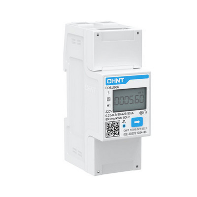 Счётчик электроэнергии 1-фазный CHINT (RS-485,DIN-рейка) DDSU666 EctoControl ec01074 «Большой Мастер»