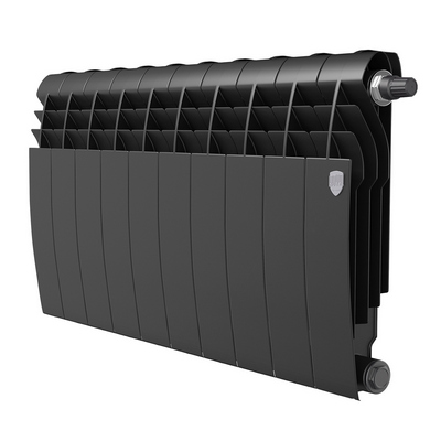 Радиаторы Royal Thermo BiLiner 350 Noir Sable VDR биметаллические, чёрные нижнее правое подключение