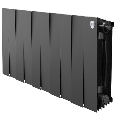 Радиаторы Royal Thermo PianoForte 300 Noir Sable биметаллические, чёрные боковое подключение
