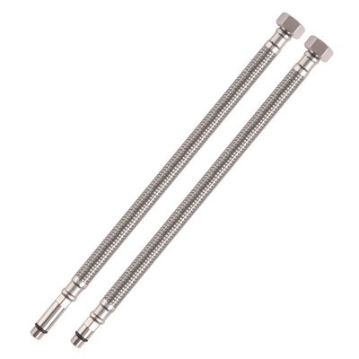 Гибкая подводка для смесителя 1/2"хМ10 гайка-штуцер сталь нержавеющая Imperial (пара)