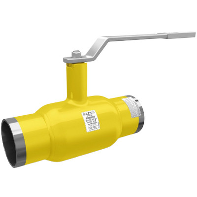 Кран шаровой стандартнопроходной LD КШ.Ц.П.GAS.150/125.025.Н/П.02 Ду150 Ру25 под приварку стальной с рукояткой