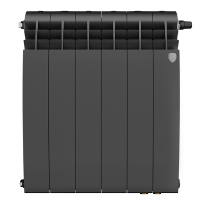 Радиаторы Royal Thermo BiLiner 500 Noir Sable VDR биметаллические, чёрные нижнее правое подключение