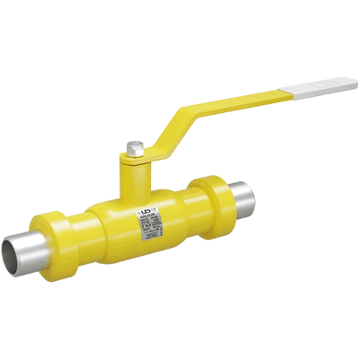 Кран шаровой полнопроходной LD КШ.Ц.Ш.GAS.020.040.П/П.02 Ду20 Ру40 штуцерный стальной с рукояткой