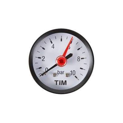 Манометр аксиальный Tim 0-10 бар 1/4" ДК50мм Y-50T-10