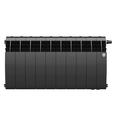 Радиаторы Royal Thermo BiLiner 350 Noir Sable VDR биметаллические, чёрные нижнее правое подключение