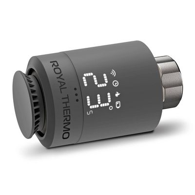 Головка термостатическая (термоголовка) M30х1,5 + Click Серебристый Royal Thermo Smart Heat RTE 77.001S