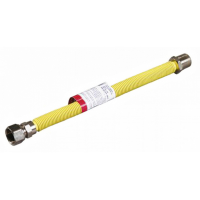 Подводка для газа растягивающаяся 1/2" гайка-штуцер сталь нержавеющая Зубр