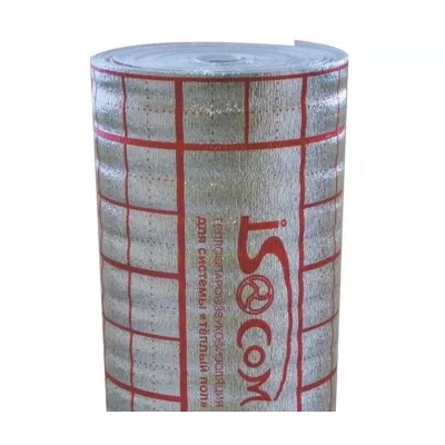 Подложка для тёплого пола, мультифольга Isocom (толщина 3 мм, рулон-30 м²) БМ00000091273