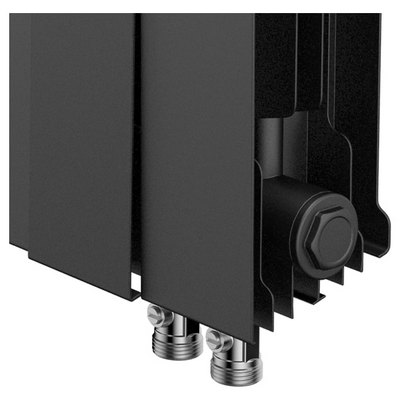 Радиаторы Royal Thermo PianoForte 500 Noir Sable VDR биметаллические, чёрные нижнее правое подключение