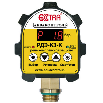 Реле защиты электронное РДЭ-10КЗК-2,2 кВт-5% НАР 1/2" по давлению Extra Акваконтроль 4207150000