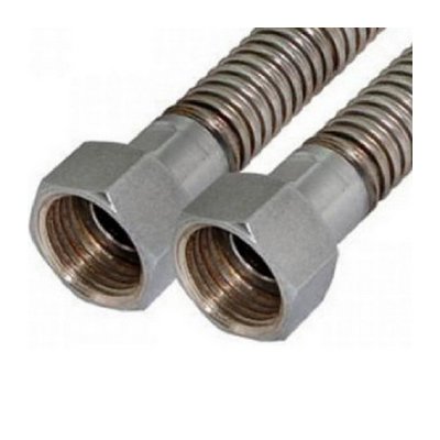 Подводка сильфонная для газа 1/2" гайка-гайка L=1,5-3 м сталь нержавеющая Турбо-Тех