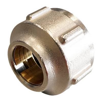 Соединитель коллекторный обжимной Stout Ø15х3/4"ЕК евроконус для медной трубы, латунь, SFC-0027-001520