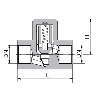 Обратный клапан плунжерный VYC 179-02-032 Ду32 Ру250 Tmax=400°C муфтовый стальной