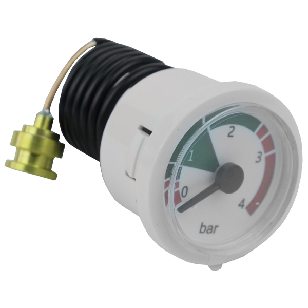 Манометр 0-4 бар Ø40 мм для котлов Baxi (Eco Home/4s, Fourtech Main Four), Westen и De Dietrich (8922460), CPG37-J-W-3-600mm