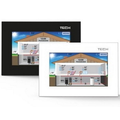Терморегулятор проводной программируемый ST-2801 Tech  с WiFi с OpenTherm сенсорный дисплей, датчик влажности «Большой Мастер»