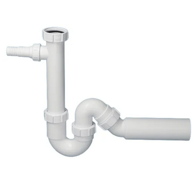 Сифон для раковины McAlpine 11/2"х40/50 P/S-образный без выпуска с отводом для СМА MRSK4