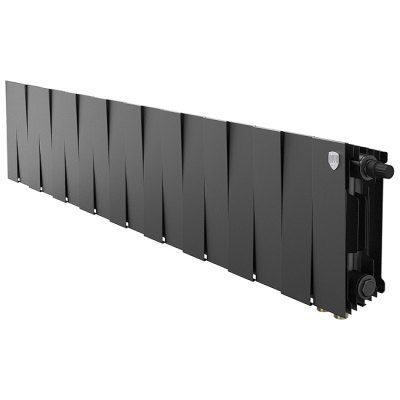 Радиаторы Royal Thermo PianoForte 200 Noir Sable VDR биметаллические, чёрные нижнее правое подключение