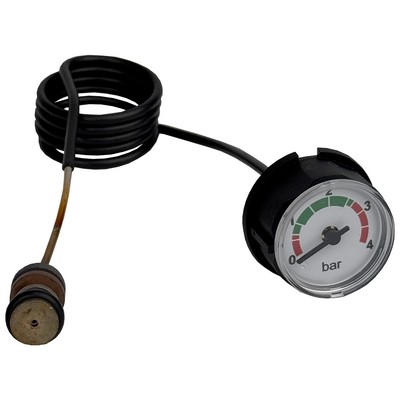 Манометр с трубкой 0-4 бар Ø27 мм, L=500 мм для котлов Bosch WBN6000, Buderus U072 (87186457920), CWM04