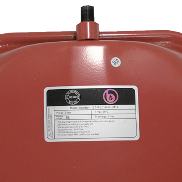 Расширительный бак 8 л M-14 для котлов Baxi, прямоугольный красный (710418200), ET-REC-B-8L-М14