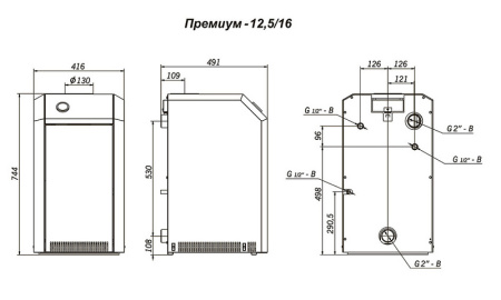 Котёл газовый Лемакс Премиум-12,5В 10314